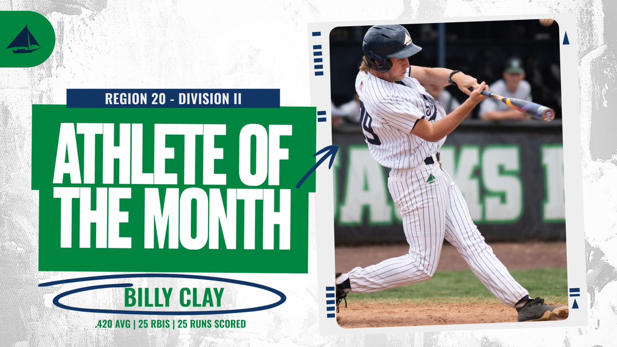 Congratulations to Billy Clay for being named the March Athlete of the Month for Region 20 Division II Baseball!!! #RollJacks