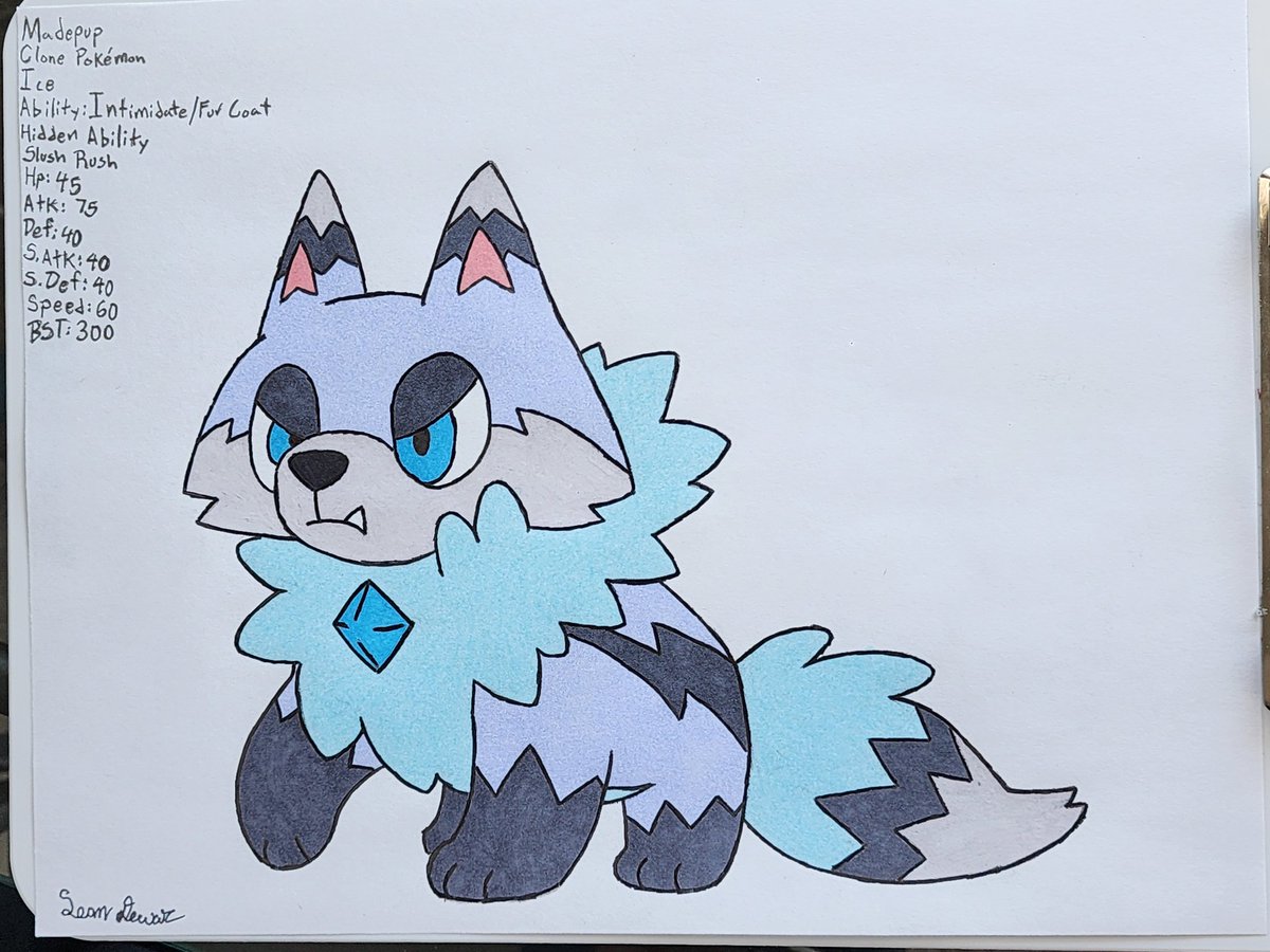 FalcoSean's tweet photo. For this week's #FakemonFriday, in light of recent news about #ColossalBiosciences, we are off to the Orre Region to meet the Madepup line and the Moushaggy Line

#Pokemon #PokemonArt #Fakemon #FakemonArt #IceTypePokemon #DarkTypePokemon 
#NormalTypePokemon 
#GroundTypePokemon https://t.co/5aH1nt1Q6W