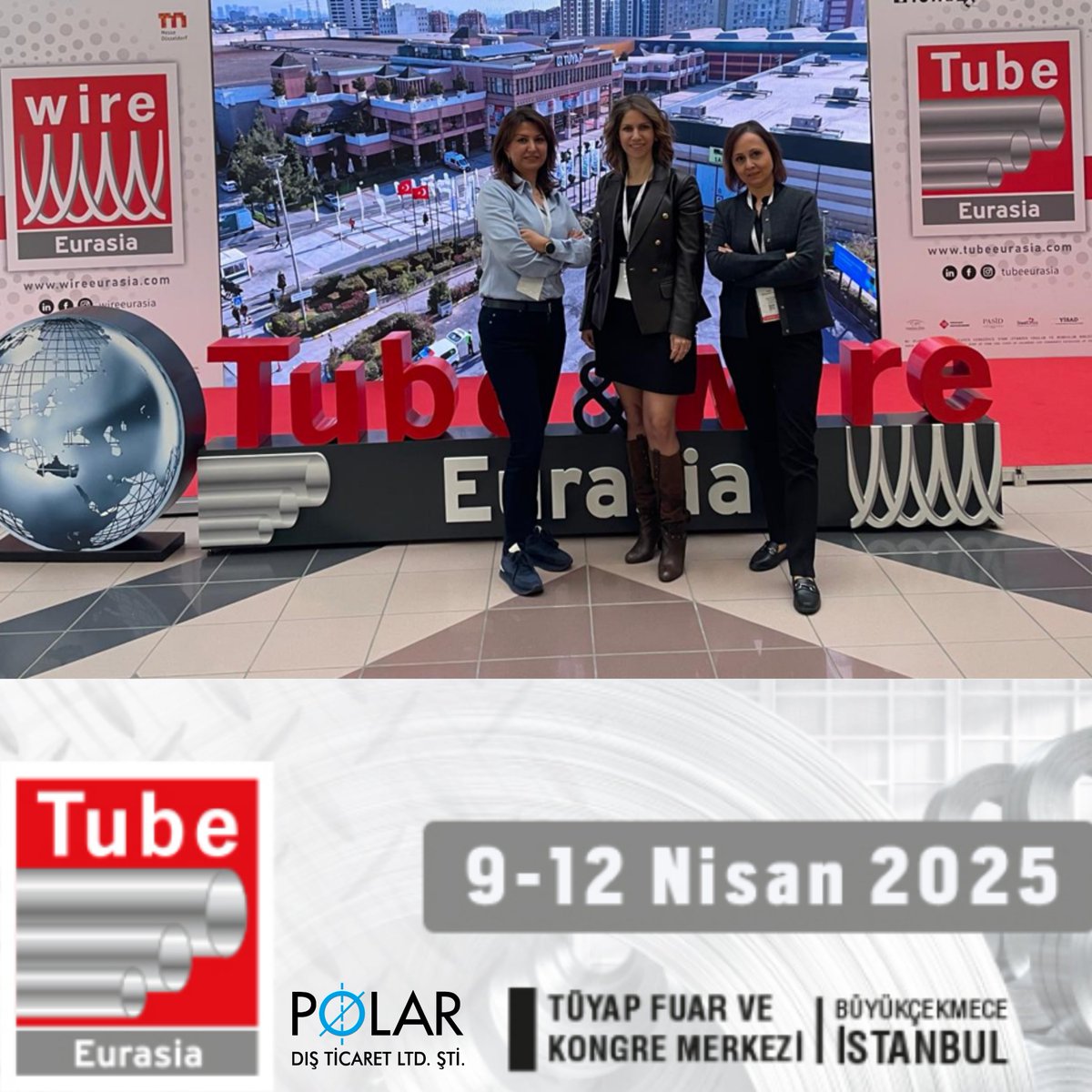 PolarLimited's tweet photo. Polar Dış Ticaret Satış ekibi, 9-12 Nisan 2025 tarihlerinde Tüyap İstanbul Fuar ve Kongre Merkezi'nde gerçekleşen TUBE EURASIA İstanbul Fuarı’na katılım sağlamış; müşterilerimiz ve tedarikçilerimizle ikili görüşmeler yapılmıştır. https://t.co/I6ExXdxeek