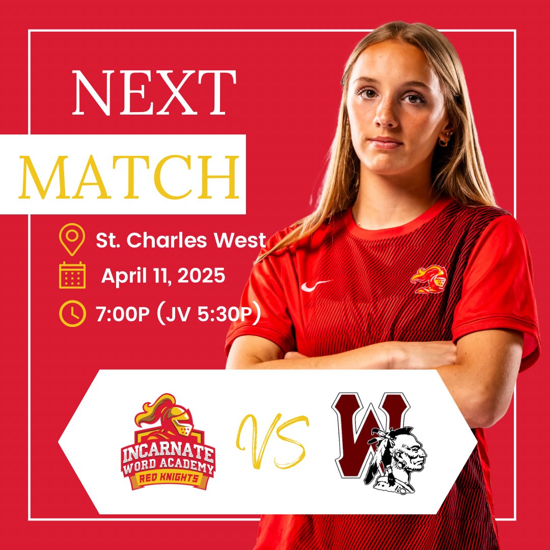 On the road again…. 

🆚 St. Charles West High School 
📍 Steve Stahl Stadium
⏰ 7:00p (JV 5:30p)