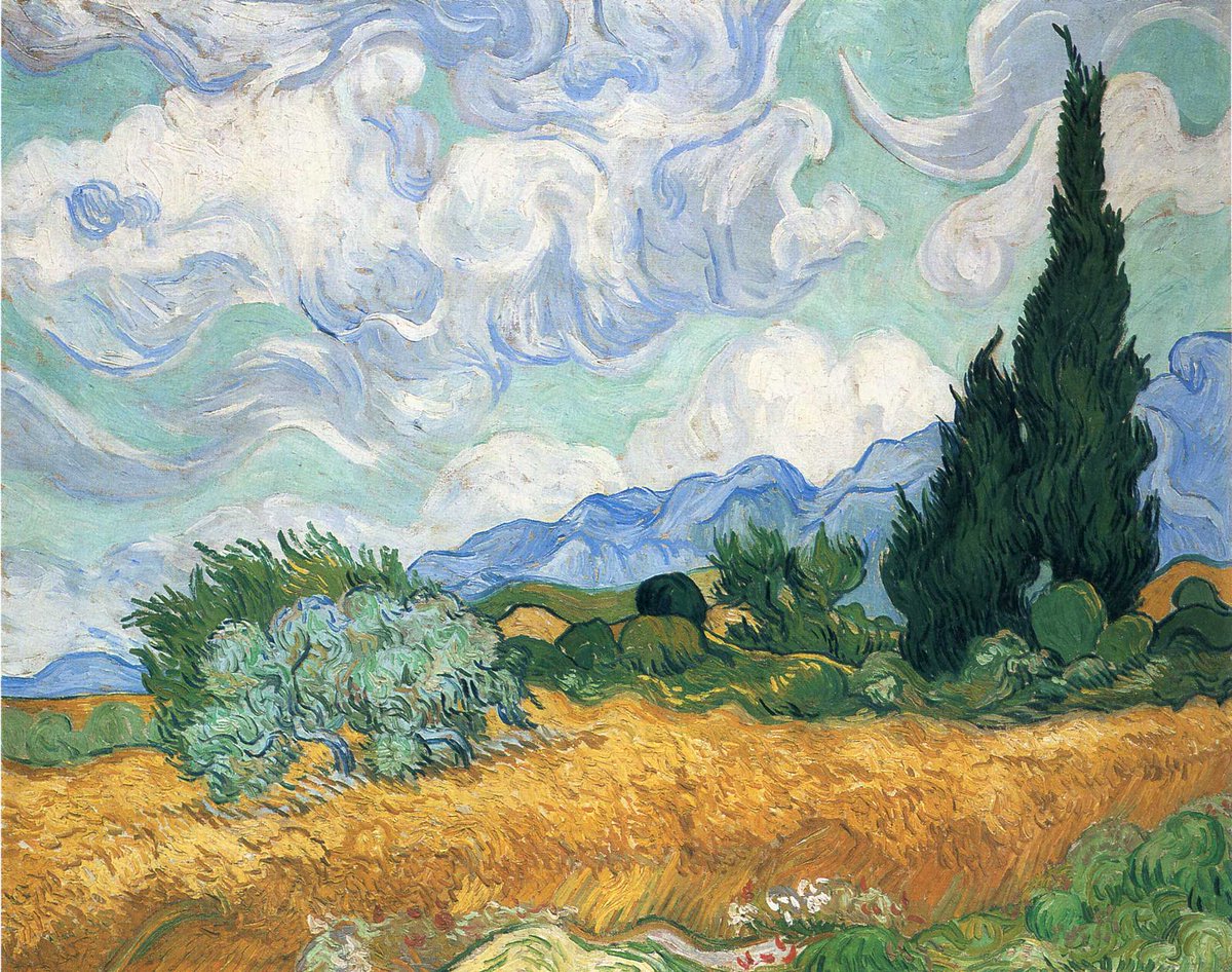 impression_ists's tweet photo. Vincent van Gogh, Wheatfield with Cypress Tree https://t.co/HpTQUCDLEd