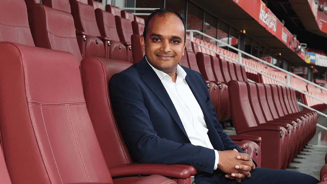 FabrizioRomano's tweet photo. 🚨⚪️ Spurs confirm former Arsenal CEO Vinai Venkatesham will join the Club’s Board as Chief Executive Officer in the summer.

The 44-year-old spent 14 years across different roles with Arsenal and will now join #THFC. https://t.co/nqEjvjYC9H