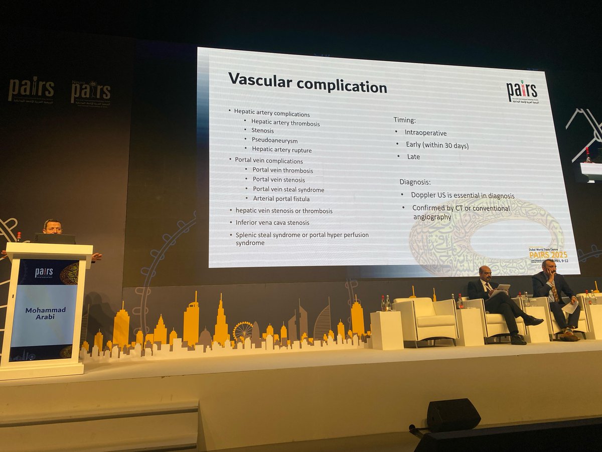 pairsmedia's tweet photo. Session by M. Arabi on Management of Vascular Liver Transplant Complications.

#PAIRS2025 #IRExpert https://t.co/joAsBXUcrh