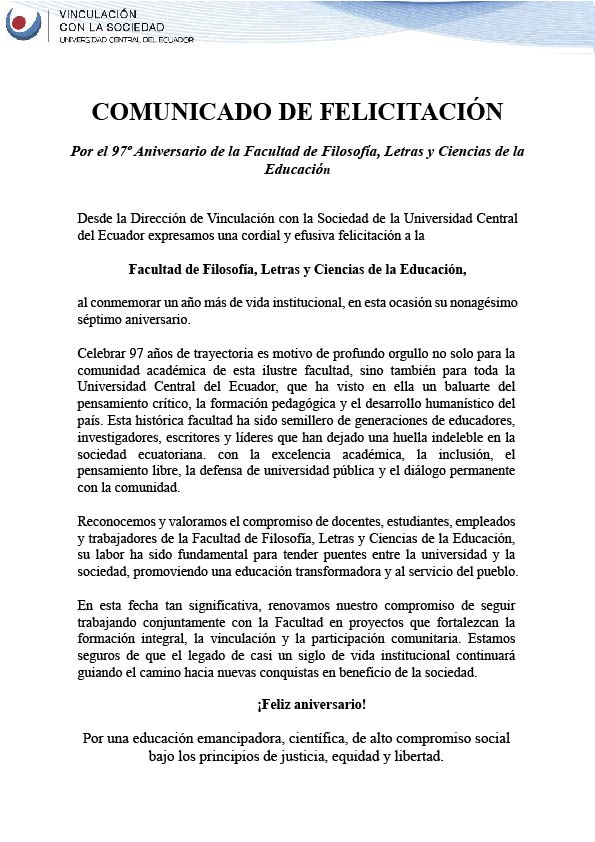 #Infórmate
Felicitaciones <a href="/FilosofiaUce/">Filosofía UCE</a>