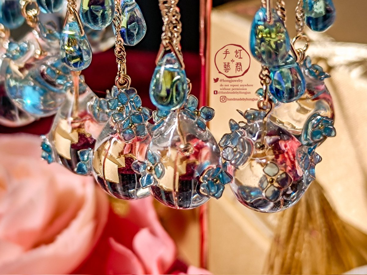 hongjuwelry's tweet photo. 🌸🌧️hydrangea jewelry set🌧️🌸
(custom order) https://t.co/DuxDb7UQ6W