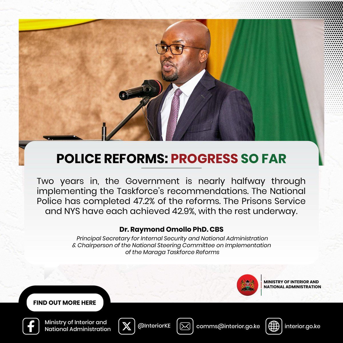 Prince_Victer's tweet photo. According to Raymond Omollo, public safety is linked to officer welfare. You cannot have secure communities if officers operate under poor conditions. #PoliceReformsKE https://t.co/8QyOFNG3Iv