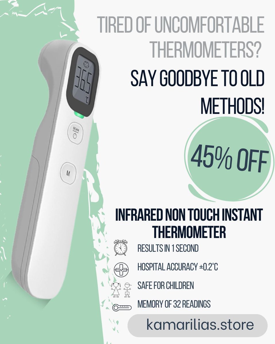 Kamarilias25's tweet photo. Worried about not detecting a fever in your loved ones in time? Fever can be a sign of illness, and every minute counts. With our digital thermometer, take temperatures quickly and accurately. Take care of your family with confidence and peace of mind. https://t.co/wsrXz1OA4w