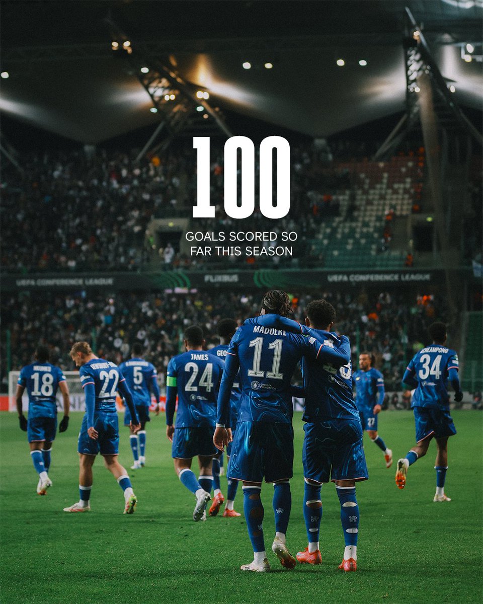 ChelseaFC's tweet photo. 💯 and counting...

#CFC | #UECL https://t.co/JhSyEPrkRu