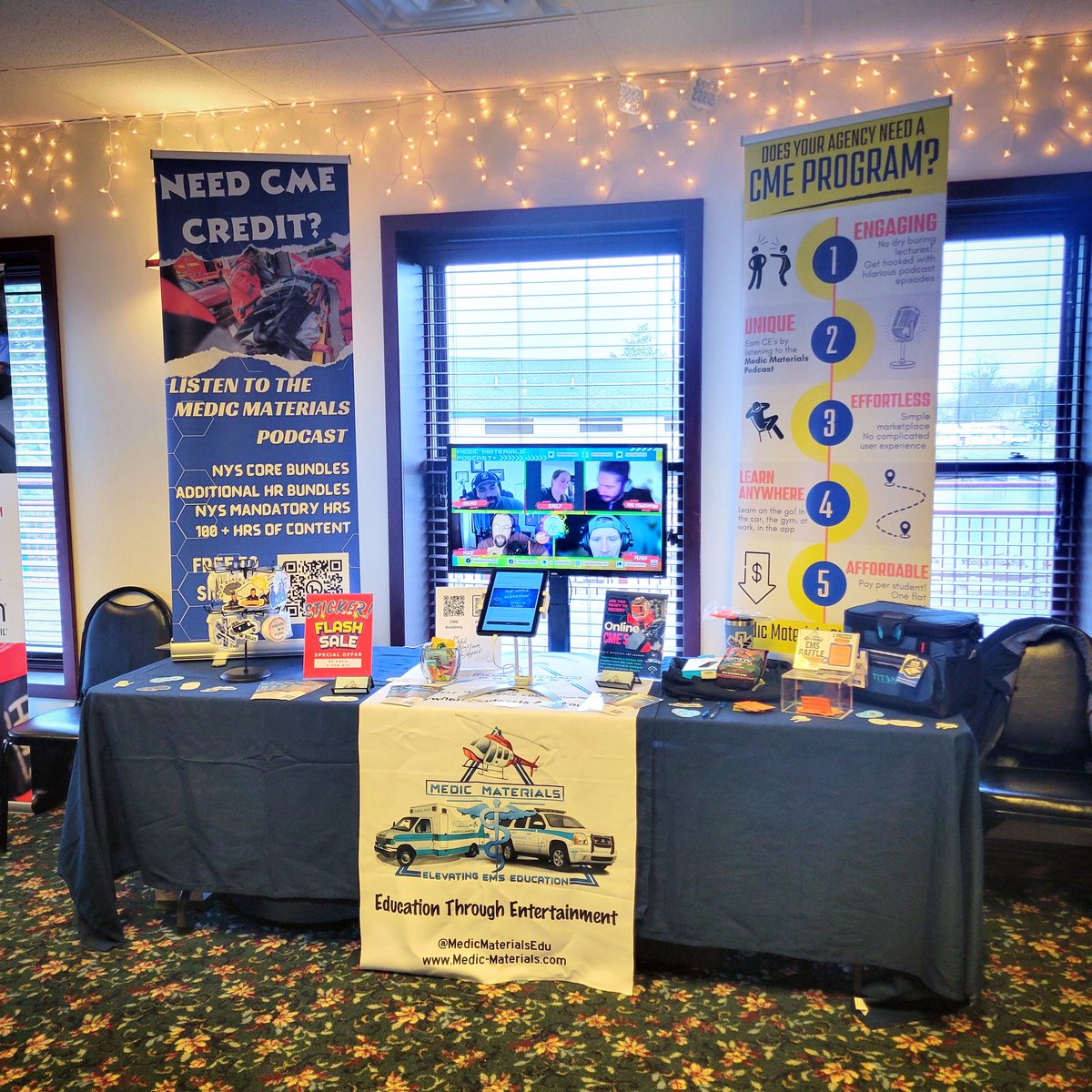 MedicMaterials's tweet photo. Thrilled to be at the North Country Spring Fling EMS Conference! Stop by &amp; see Medic Materials to discover how we can supercharge your CME program with the Medic Materials Podcast! 

#EMS #2025SpringFling https://t.co/hoy6G4GMWl