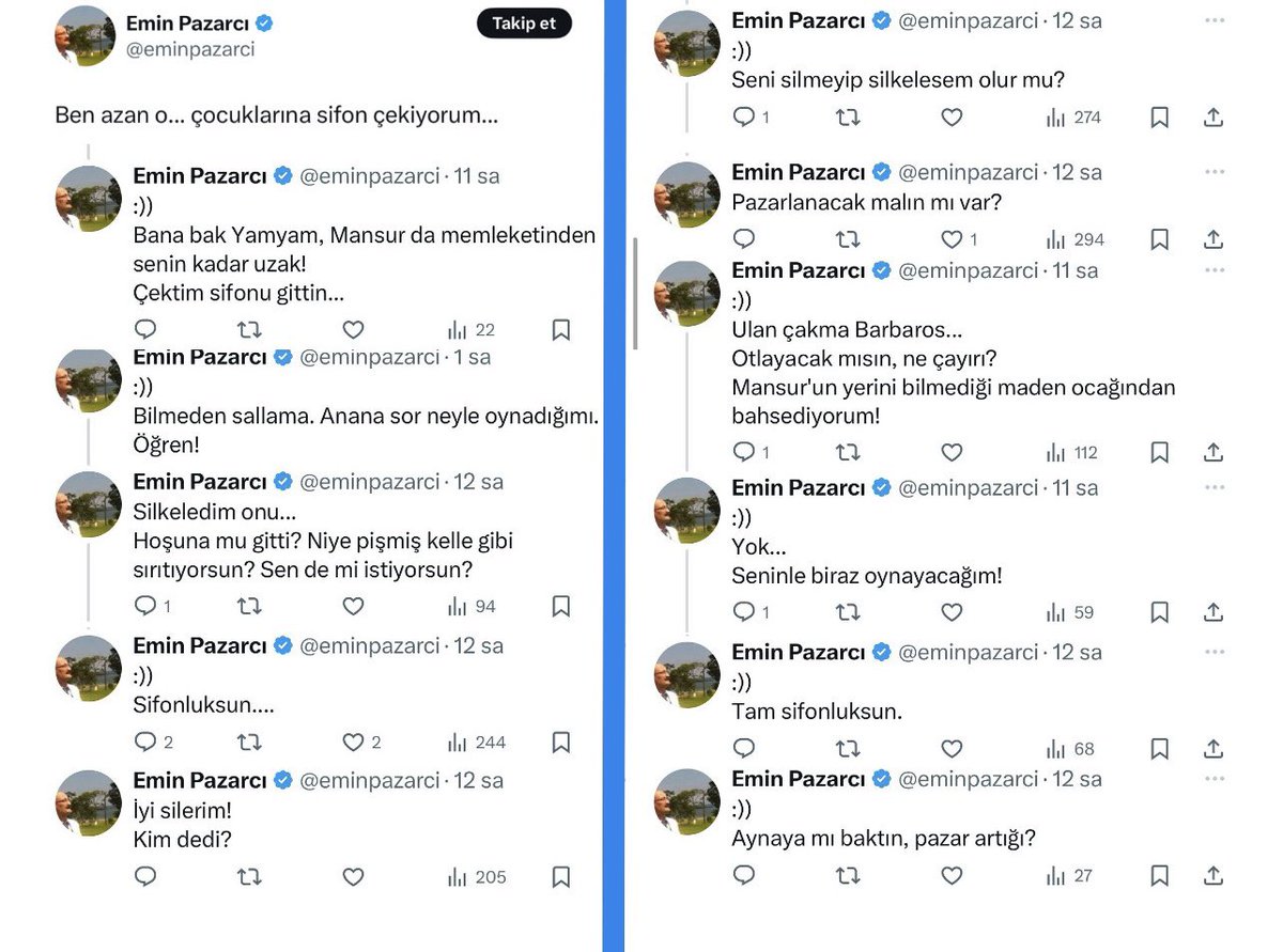 AKP İktidarının Şımarttığı Emin Pazarcı Hem Bilgisiz Hem de Ahlaksız!

Çayırhan’daki maden kazasıyla ilgili yanlış bilgi paylaşan fonlu gazeteci Emin Pazarcı kendisine gelen yorumlara ağza alınmayacak sözlerle cevap verdi.