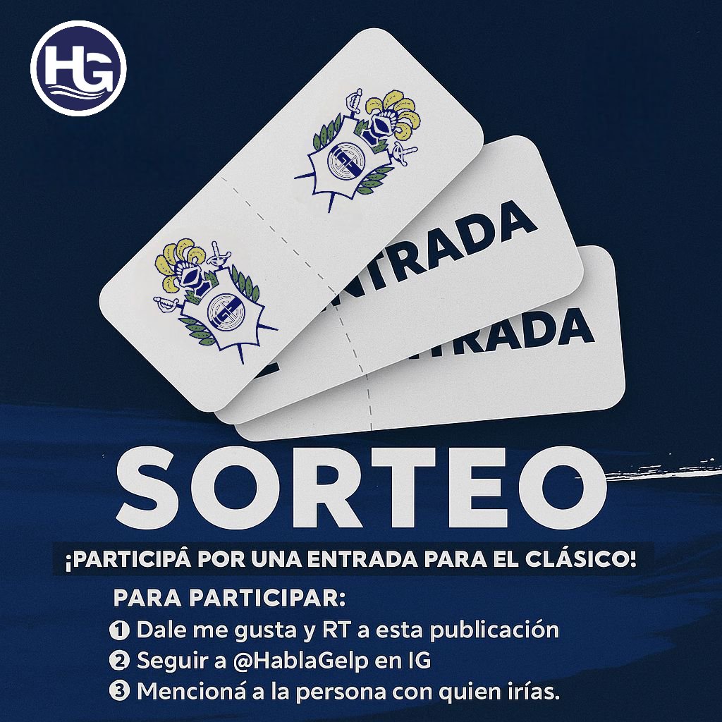 ¡SORTEO!

🌳🐺 Ganate 2 (Dos) plateas para alentar al Lobo este domingo.

👉 Seguí a <a href="/HablaGelp/">Habla Gimnasia</a>
👉 Dale like a este post
👉 Dale RT y etiquetá a tus amigos. 

✅ ¡LISTO! Mañana a las 22.22 anunciamos el ganador que saldrá sorteado entre los que participaron en TW/IG

#CGE #GELP