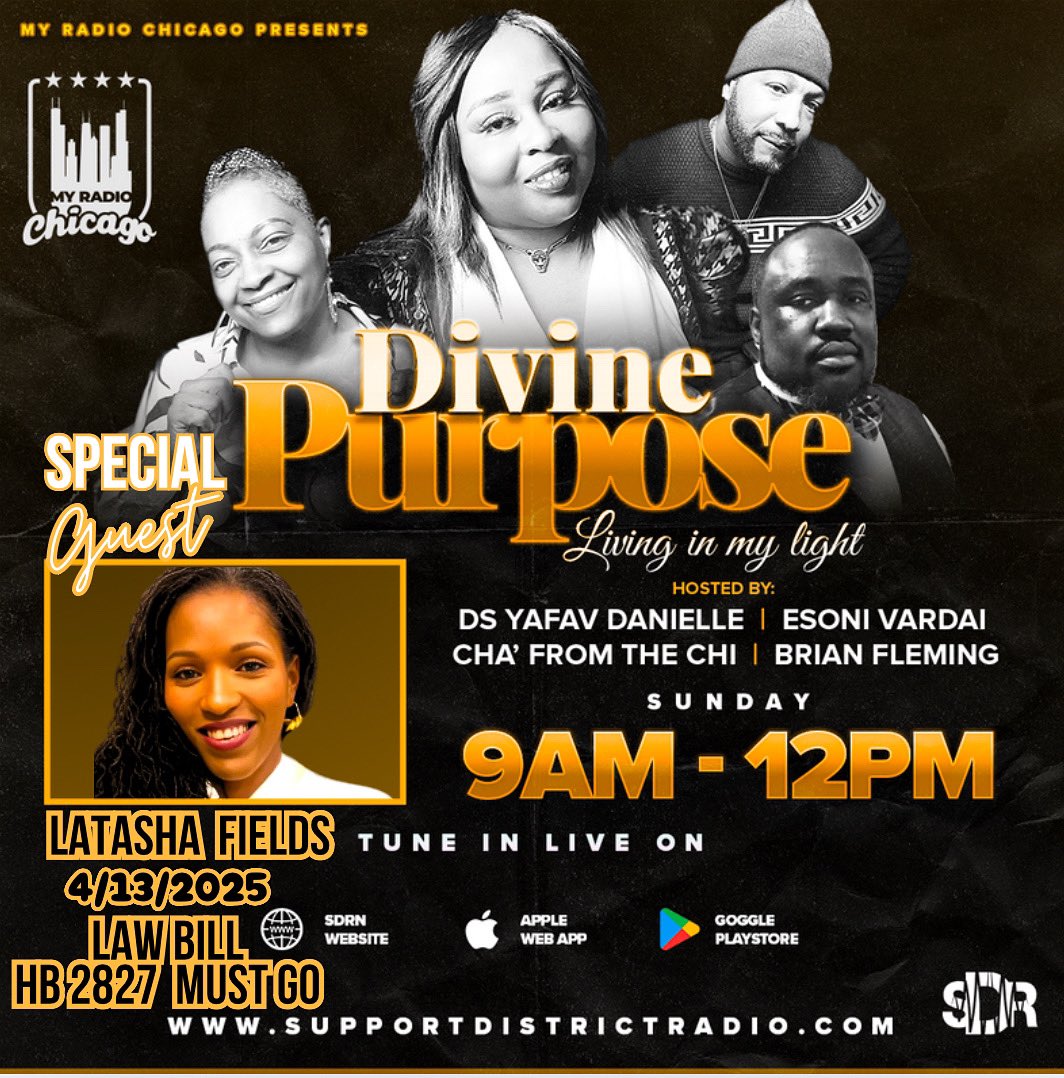 I'll be on the Divine Purpose w/ DS YAFAV Danielle this Sunday @ 10:30 am to discuss HB 2827 – the HB 2827, Illinois "Homeschool Act".

Though Rep. Terra Costa Howard didn’t call it for a vote this week due to lack of support — this fight isn’t over. 🛑

Bottom line: This is not