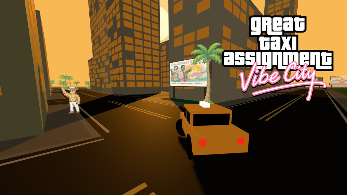TomasBencko's tweet photo. I built a GTA: Vice City tribute with nothing but AI instructions for #vibejam 🌇🎵🌴🚕

From quirky glitches to surprisingly good retro beats—here’s what I learned along the way:

👉 https://t.co/bfRX90n3SL https://t.co/O9IXHqwsKR