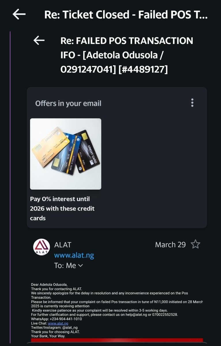 alani077's tweet photo. @alat_ng I don't know why you have refused to resolve this failed transaction . Since 28th March 2025 https://t.co/XXrmS6BBqb
