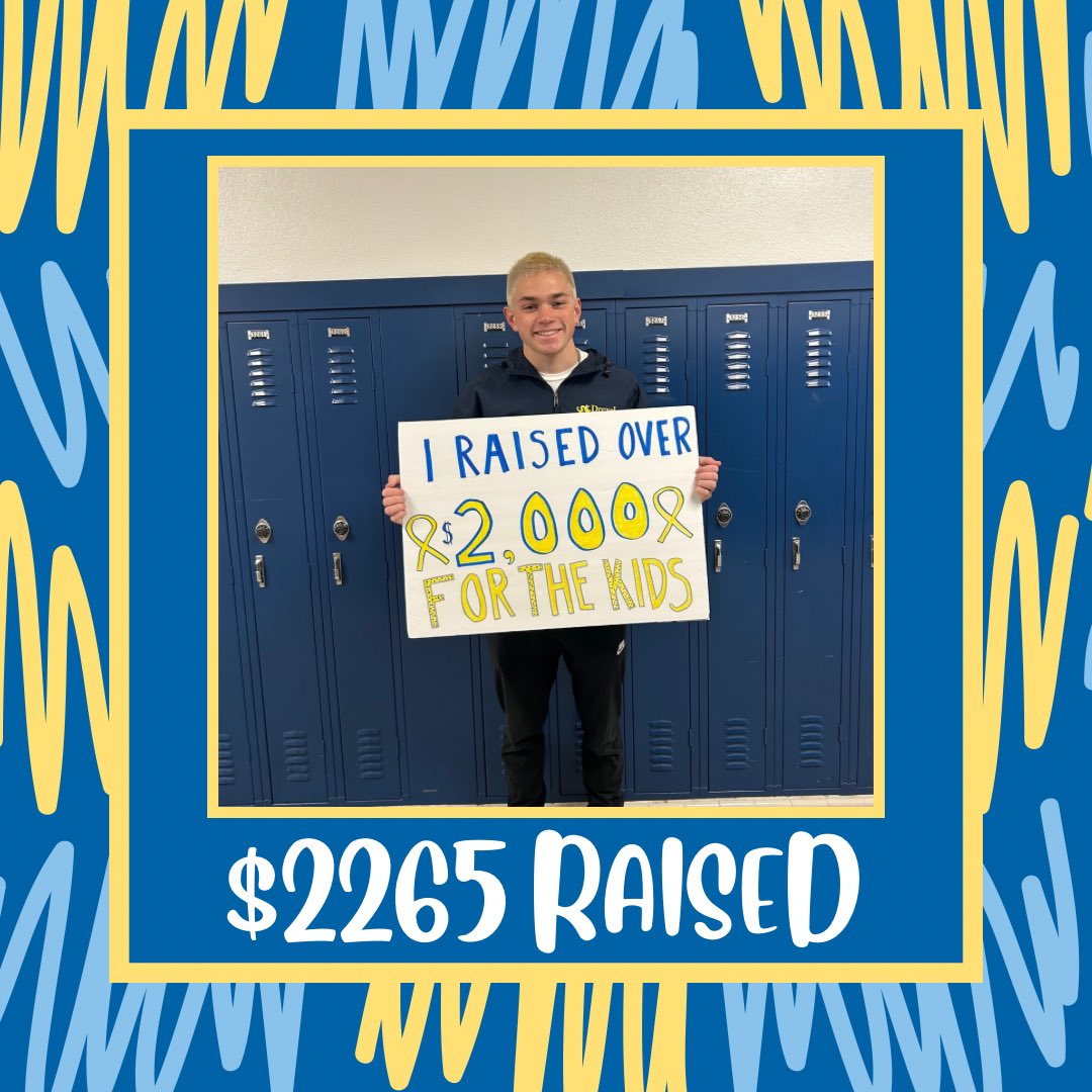 Congrats to member and Mr. TV contestant, Jackson Kinsey, for reaching $2,000 FTK! 🎗️