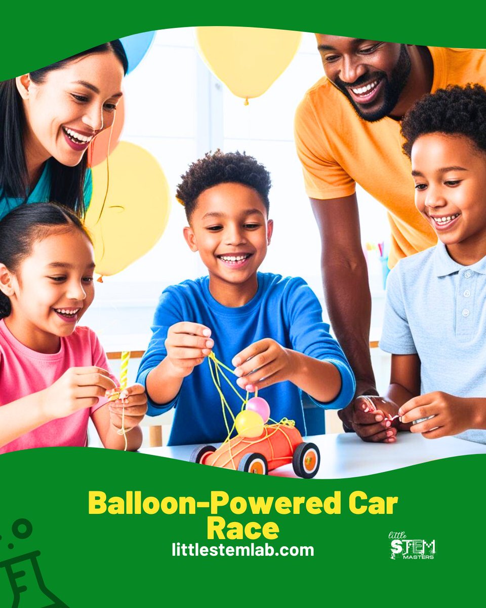 LittleSTEMMstrs's tweet image. 🎈 April 11 – Balloon-Powered Car
Blow up a balloon, let it go—watch your car zoom! 🚗💨
Learn about motion &amp;amp; force with this easy STEM build!
🧪 #WOYC2025
🔗 littlestemlab.com
#STEMProjects #EarlyEdSTEM #KidScience #HomeschoolFun