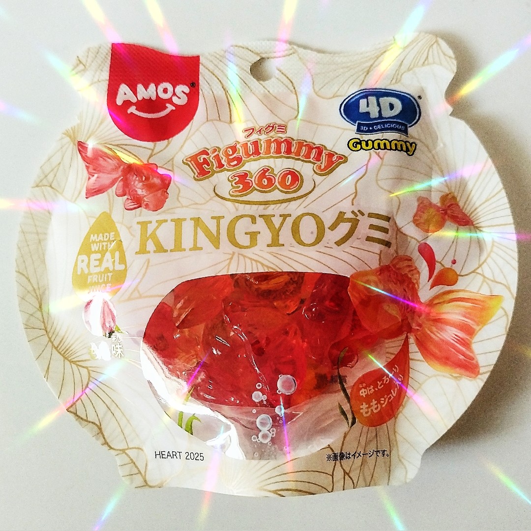 フィグミ 金魚グミ𓆛 ＞中は､とろ～りももジュレ入り 4D