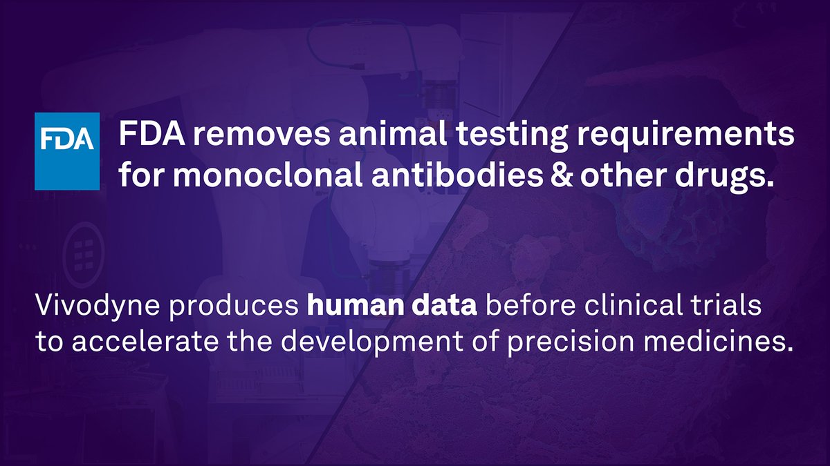 The FDA just phased out animal testing for monoclonal antibodies. 

At Vivodyne, we’ve been ready.

Discovery &amp; development on functional lab-grown human tissues. 10,000+ conditions at once. Disease models &amp; whole-tissue human knockouts. Full robotic automation. AI in the loop.