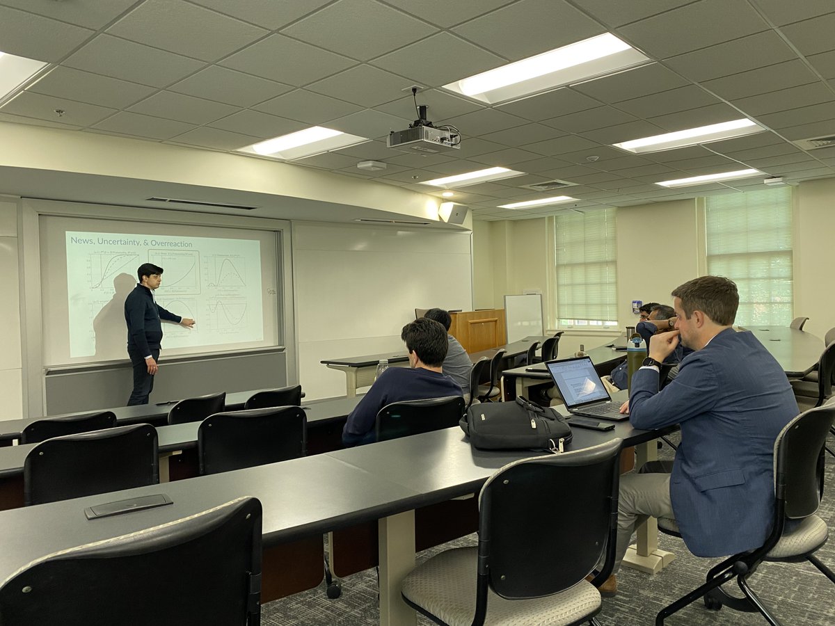 WFU Economics (@wfueconomics) on Twitter photo Thank you to Francesco Bianchi (Johns Hopkins) <a href="/Francesco_Bia/">Francesco Bianchi</a> for visiting Wake Forest and presenting “Smooth Diagnostic Expectations” (with Cosmin Ilut & Hikaru Saijo) this past Tuesday!
We appreciate all your advice and the engaging discussions with our faculty!📊 Thank you to Francesco Bianchi (Johns Hopkins) <a href="/Francesco_Bia/">Francesco Bianchi</a> for visiting Wake Forest and presenting “Smooth Diagnostic Expectations” (with Cosmin Ilut & Hikaru Saijo) this past Tuesday!
We appreciate all your advice and the engaging discussions with our faculty!📊