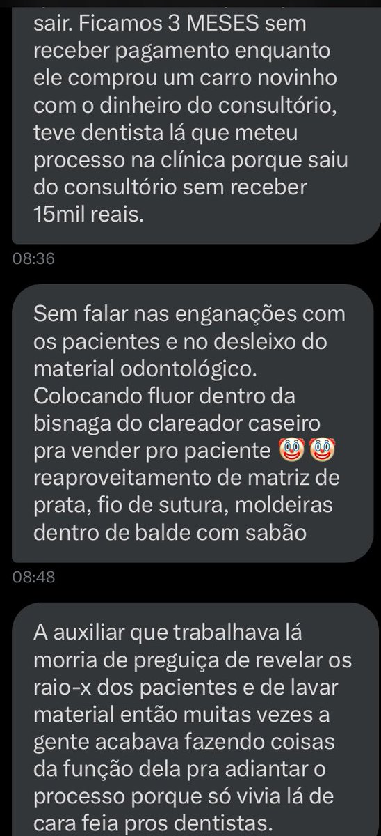 lanatomia's tweet photo. >> fugiram na calada da noite
>> Gerente roubou dentistas, assediou moralmente e sexualmente + NOJEIRA da auxiliar https://t.co/mx9LW6sgNO