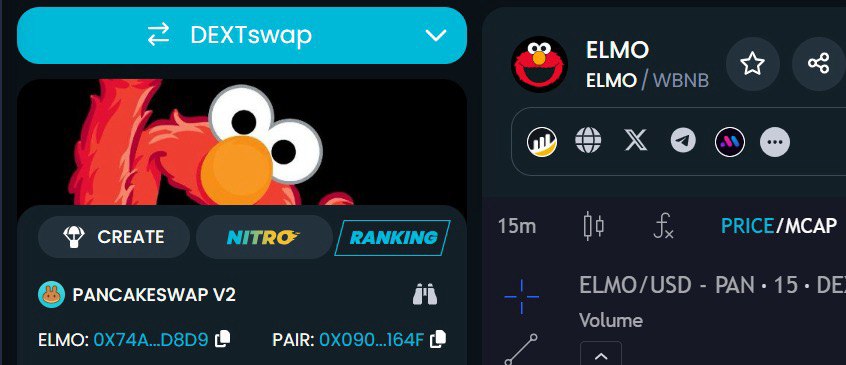 Elmo_BSC's tweet photo. $ELMO just updated on #Dextools 

Go check it before it moonwalks outta reach.

https://t.co/7NZLKTvBAg https://t.co/oNrufade34