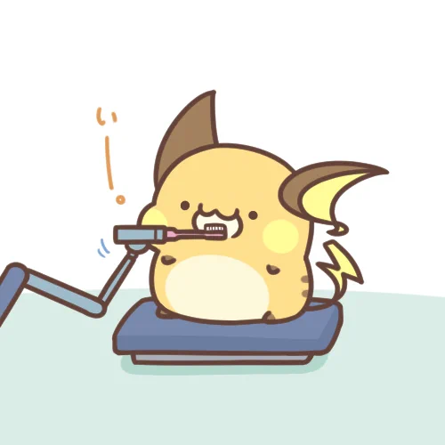 電動歯ブラシで、らくらくはみがき。 