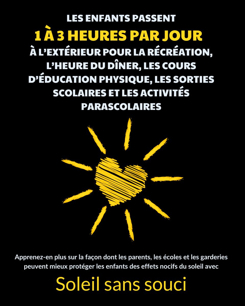 Saviez-vous qu’on estime qu’une personne sur 44 au Canada recevra un diagnostic de mélanome, un cancer de la peau, au cours de sa vie? 

Participez à Soleil sans souci 🌞, un programme gratuit pour les écoles et les garderies qui fournit des ressources faciles à utiliser pour
