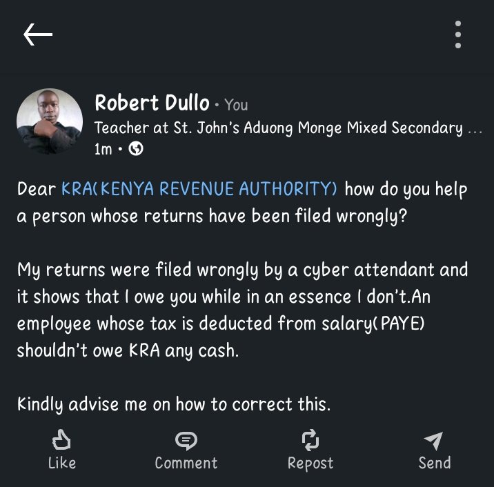 Dear <a href="/KRACare/">KRA Care</a>  👇👇👇👇