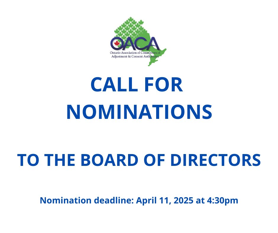 OACA_Ontario's tweet photo. Today is the last day for members to submit their nomination for one of 3 Director positions on the OACA Board. Nominations close today at 4:30p.m.

For more information: https://t.co/D5d53EiLwc https://t.co/eJtBtzuhAE