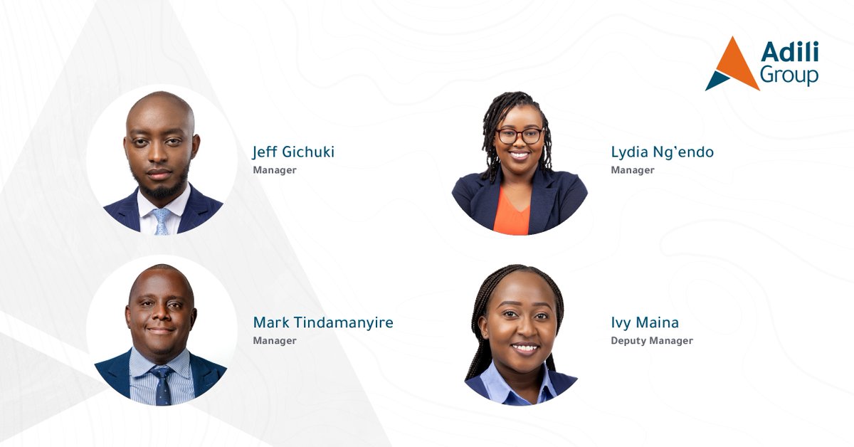 AdiliGroup's tweet photo. At Adili, our people are the cornerstone of our success and we are dedicated to their growth and development. We are pleased to announce the recent promotions of our team, join us in congratulating them! We wish them all the best in their new roles. https://t.co/xZfCNc8HQY