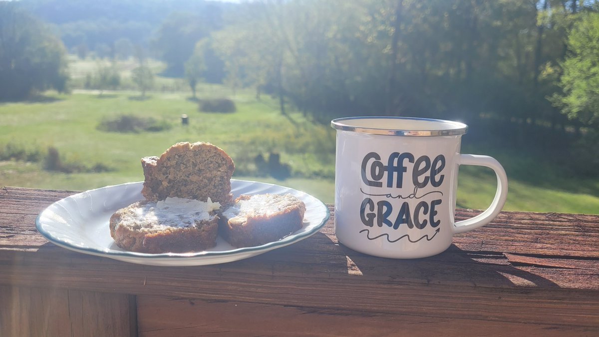 A couple of my favorite things: Ms. Carrie's banana bread, coffee, writing time, and mornings. 

Oh yeah, it is Preacher's Pen Coffee