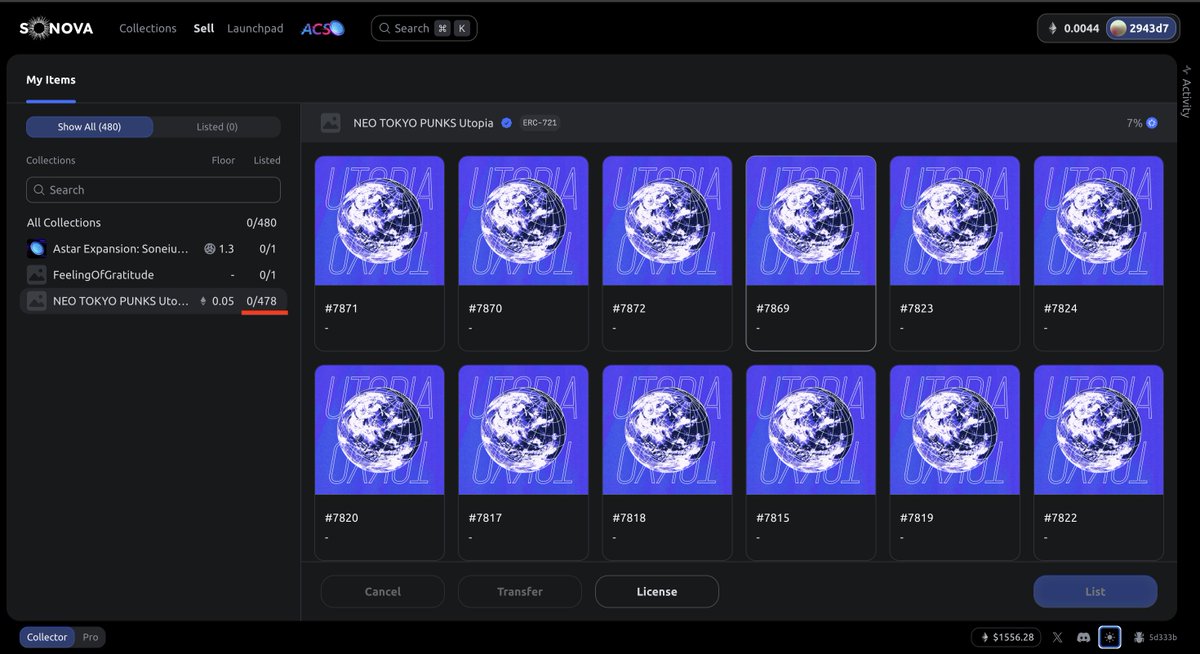 予算使い切りました！
結果、478枚mintしました⚡️⚡️⚡️

今のmint合計: 8048枚

WL1の完売は8250枚？
もう少しですね！頑張れ！
#Soneium #NTP #UTOPIA <a href="/NTP_NFTofficial/">⚡️NEO TOKYO PUNKS⚡️official</a>