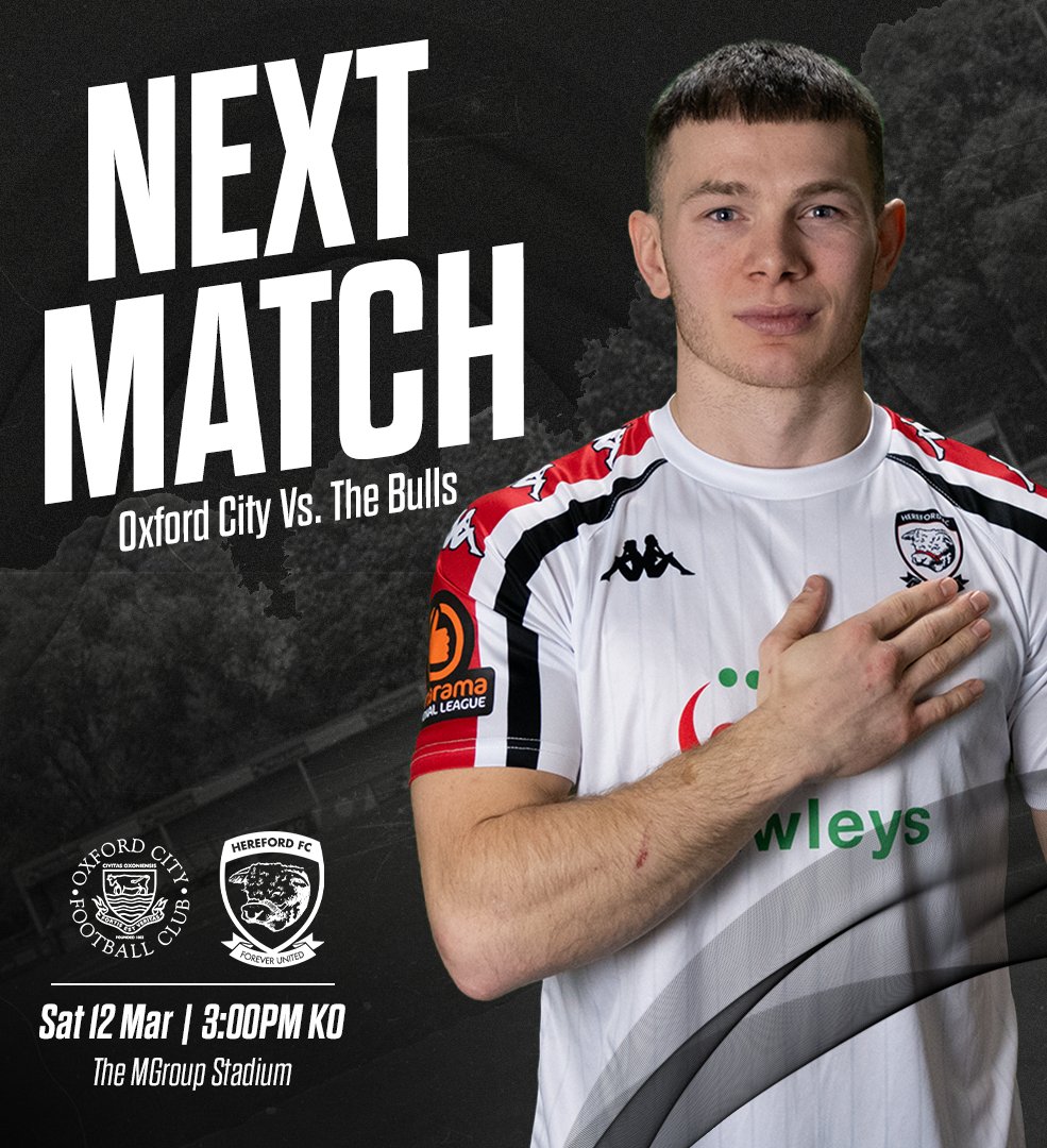 It's HUGE | Can the Bulls win against  <a href="/OxCityFC/">Oxford City FC</a> and keep the dream very much alive? Get yourselves down to the MGroup Stadium and back <a href="/HerefordFC/">HerefordFC</a>
If you can't make it join Keith Hall &amp; Tom Gough for full match commentary on Radio Hereford FC 2:45pm
