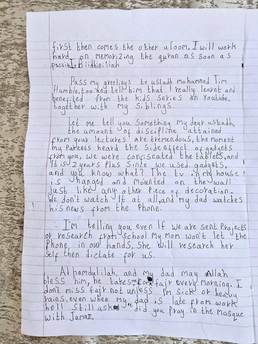 AMAUofficial's tweet photo. An emotional and inspiring letter written by one of the young students at the AMAU Dawrah in Kenya. May Allah raise him to be a scholar of Islam. https://t.co/F5OTbkJwpq