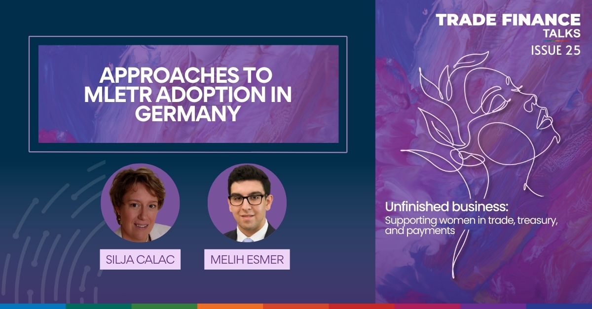 tradefinglobal's tweet image. 🎙️ PODCAST | Approaches to MLETR adoption in Germany

🔗Read the article and listen to the podcast: tradefinanceglobal.com/posts/podcast-…

🔗Magazine: tradefinanceglobal.com/editions/issue…

#MLETR #germany #digitalisation