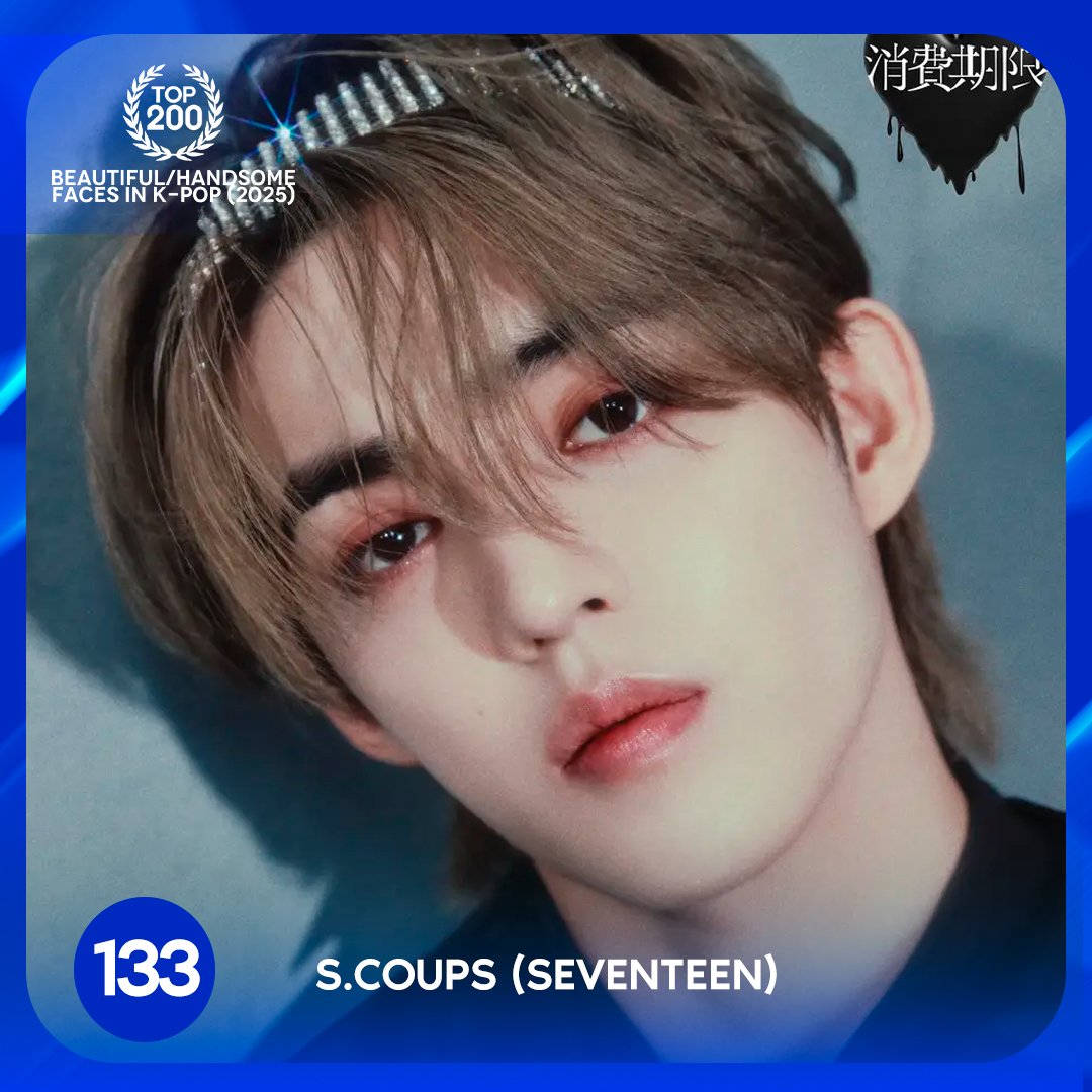 TOP100KPOP's tweet photo. TOP 200 – Most Beautiful/Handsome Faces in K-POP

#133 S.COUPS (SEVENTEEN)

Congratulations! 🎉 https://t.co/50WHguBK0I
