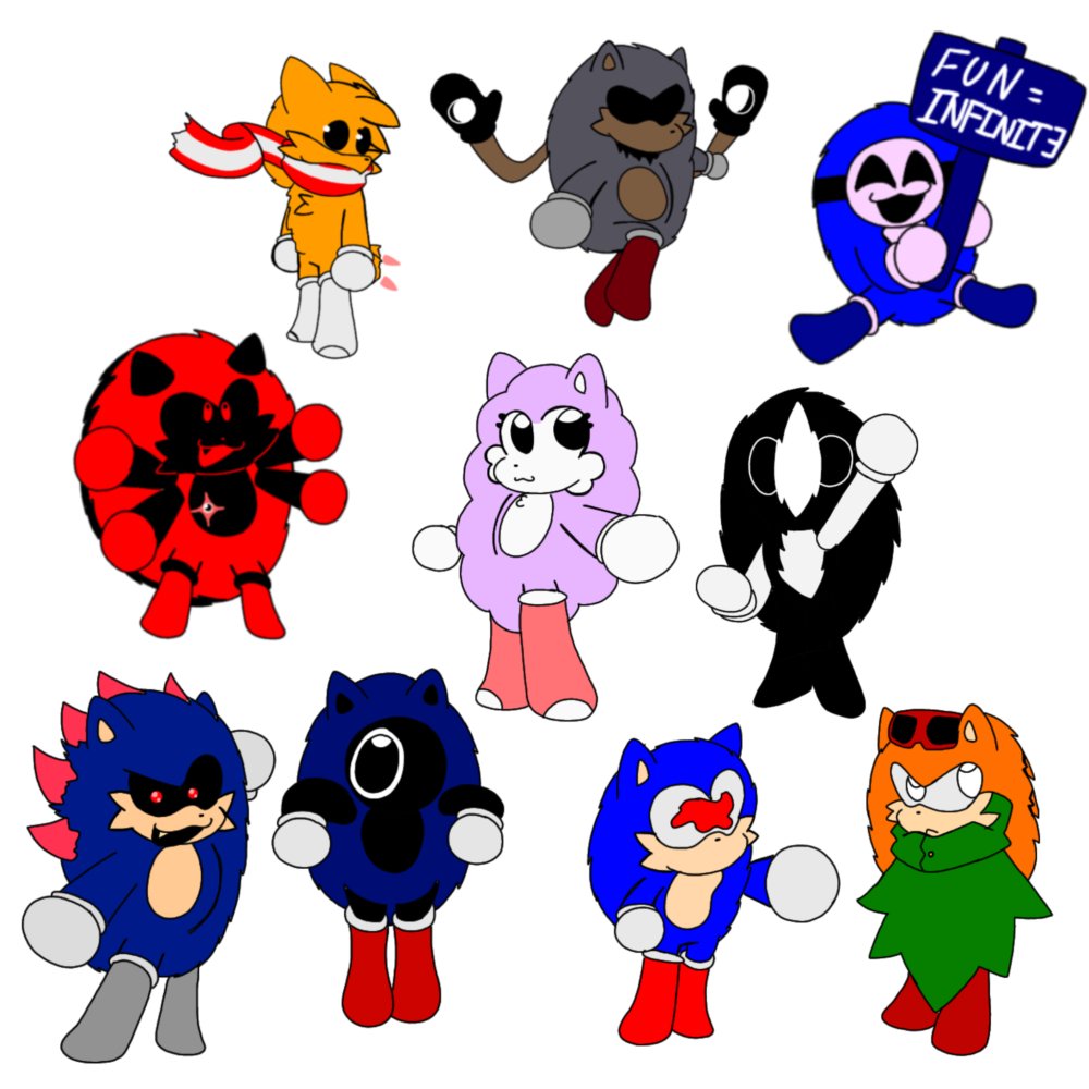 Bambillina07's tweet photo. Fatal Error - @AnarackWStudios 
Sl4sh - KoffeeMood
Requital - @CommandoDev_
Majin - SEGA
Xenophyte - @GasGrass4 
Wacky - @michimoomo @djawesomeyt 
DX and Picopine - @sub0ru 
Cyclops - @powpowwwwwww 
NMI - @Dumbie_Dumbie https://t.co/9Rc34dKMeR