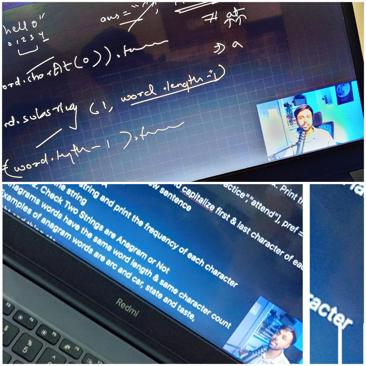 webwithaman's tweet image. 🚀 Class 54 of the Job Ready AI Powered Cohort by @sheryians_ 

📚 Today's Focus:
Learned palindrome check, toggle case using ASCII, startsWith() for prefix, string capitalization &amp;amp; built logic with practice.

@harshbhaiyaa #Day54 #Class54 #100DaysOfLearning #100DaysOfCode