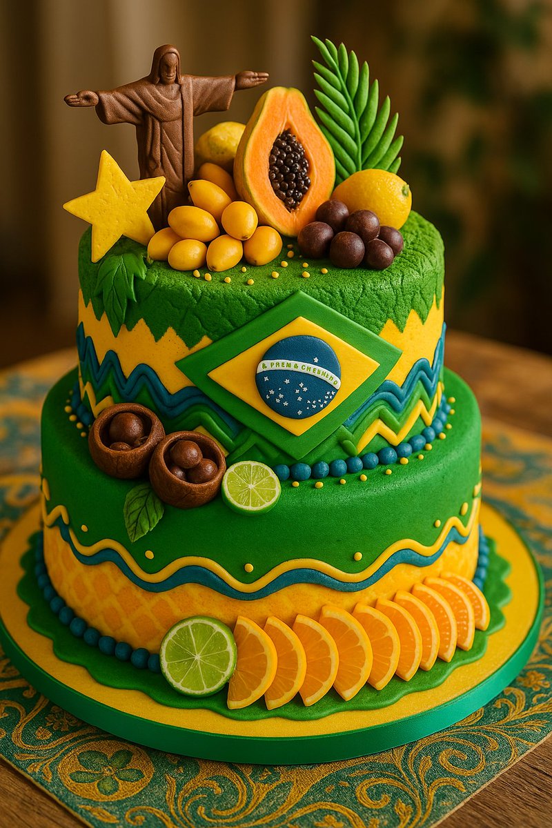 Victoriio's tweet photo. Typical Brasilian cake! #brasil #chatgpt #ai https://t.co/bAaEWHXCQQ