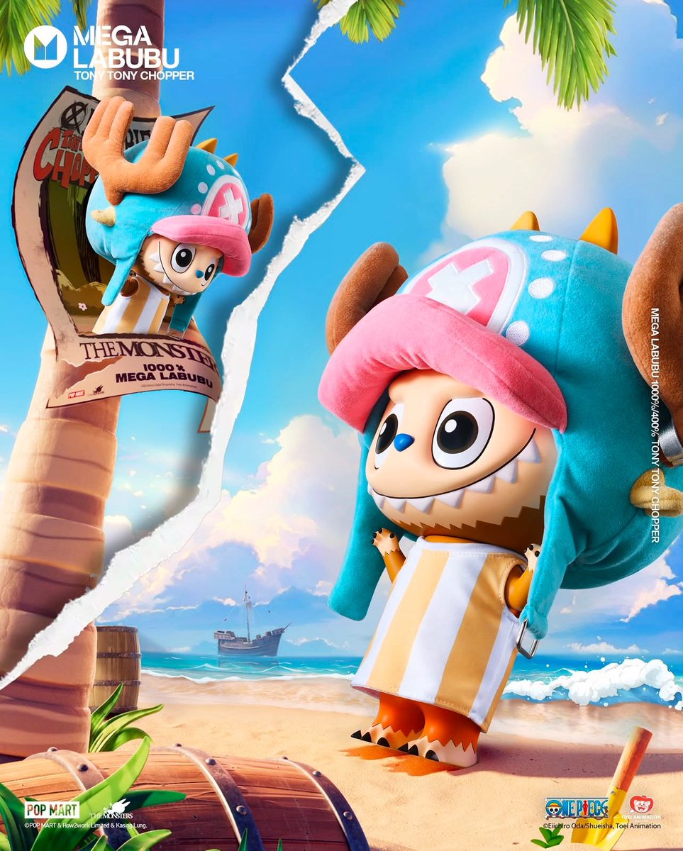 MEGA LABUBU 1000% TONY TONY CHOPPER releases TODAY! **In-store