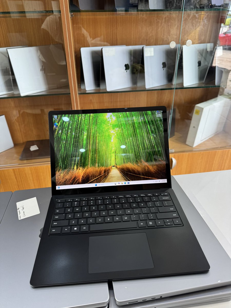 432Gadgets's tweet photo. *MICROSOFT SURFACE LAPTOP 4*

*PROCESSOR* Intel®️ Core™️ i7-1185G7 11th Gen | Base @3.00Ghz  | Max Turbo @4.80Ghz | 8mb Cache | 8 processors 
*DISPLAY* 15” PixelSense Touchscreen (2256 x 1504)
*MEMORY* 32GB LPDDR4x @4267 MT/s
*STORAGE* 1TB SSD
GRAPHICS Intel®️ Iris (R) Xe Graphics (16G SHARED GRAPHICS)
*KEYBOARD* Backlit Keyboard | QWERTY Layout
*OPERATING SYSTEM* Windows 11 Home, 64-bit
*AUDIO AND SPEAKERS* Omnisonic Speakers with Realtek High Definition Audio 
*WIRELESS* Wi-Fi 6 (802.11ax) | Bluetooth 5.0
*EXTRA FEATURES* Touchscreen | Fast Charging | Metal Finish
CONDITION 100% Clean

*PRICE* (GHC) GHC8500
WhatsApp/Call 0243390563/0534359622