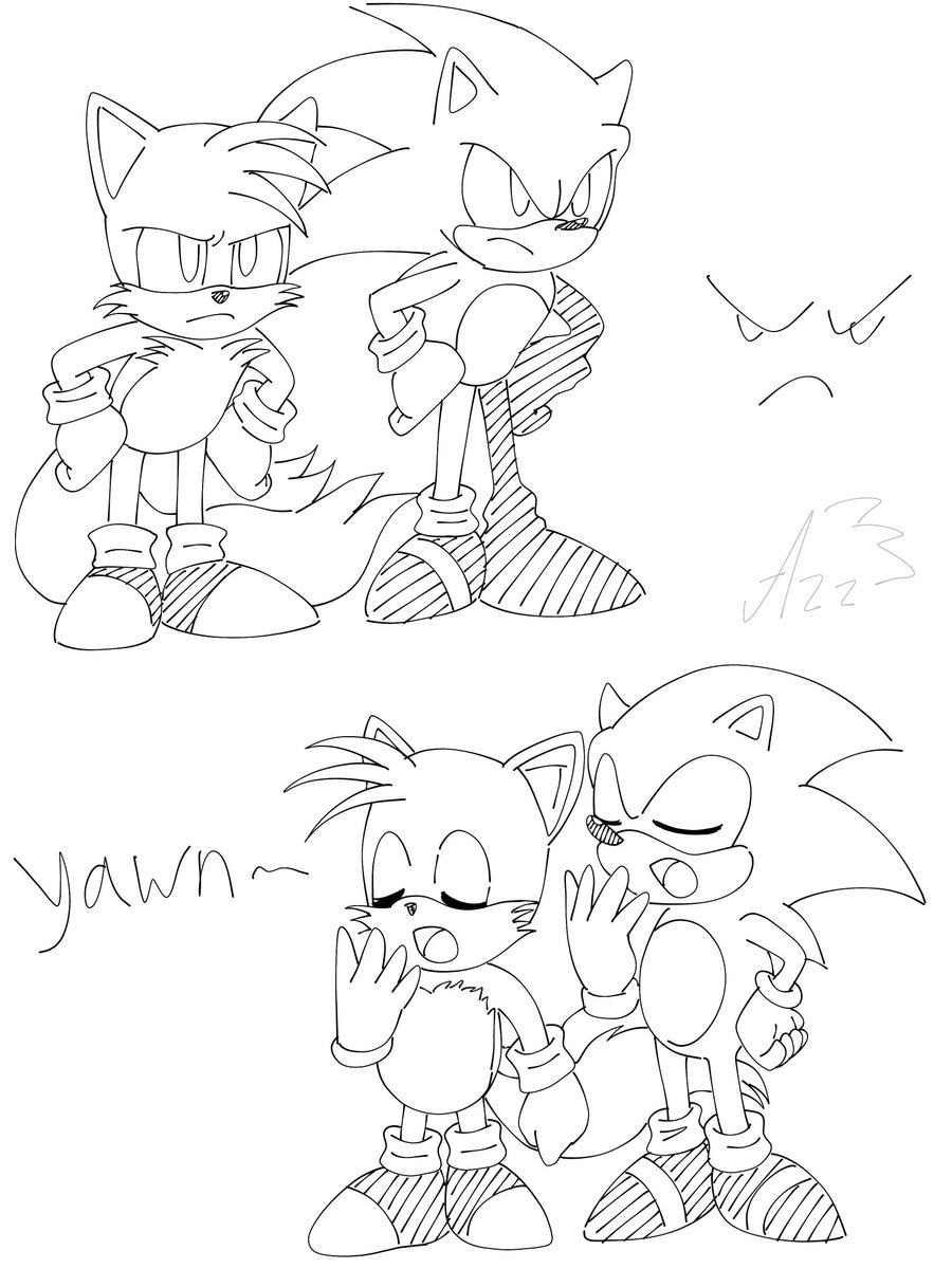 AzzayaAzza's tweet photo. a lil sketch of Sonic &amp; Tails 
#SonicTheHedgehog 
#TailsTheFox 
#sonicfanart https://t.co/M076c0m8gW
