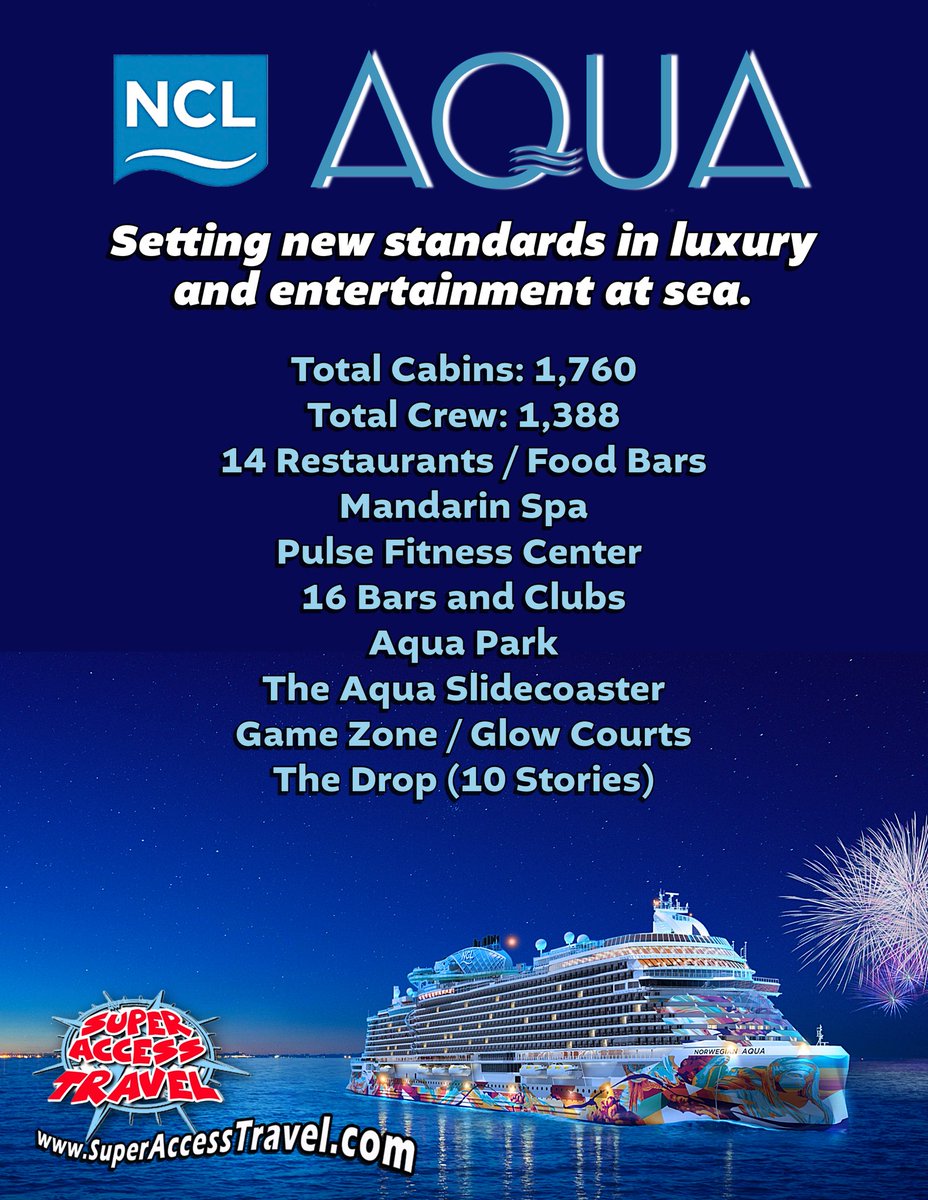 SuperAccessTravel.com
#NCLaqua #NCL