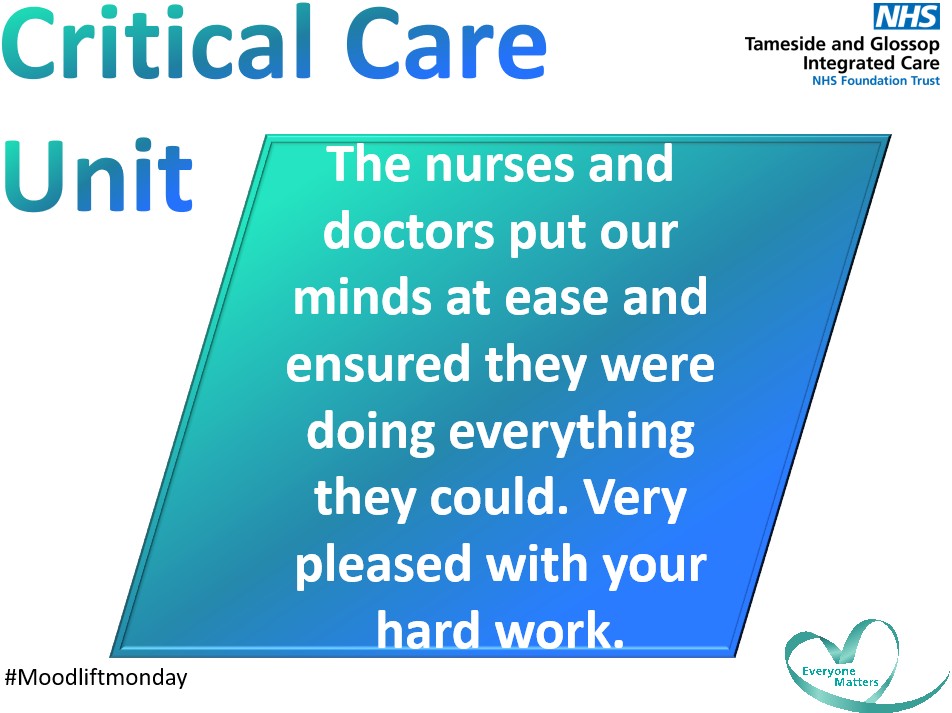 The Patient Experience Team (@tgicftptexp) on Twitter photo Welcome to #Moodliftmonday. We hope everyone has had a fabulous weekend in the sun. Here are some amazing comments to make you smile this morning.
<a href="/SusieR1/">Sue๐</a> <a href="/jacqui_burrow/">Jacqui Burrow</a> <a href="/VickT75/">Victoria Thorne</a> <a href="/juliehorrocks18/">Julie Horrocks</a> <a href="/Tghcritcare/">Critical Care TGH</a> <a href="/Taimur2012/">Tym</a> <a href="/Kkgoods1/">Kerry Goodson</a> <a href="/TGHRadiology/">TGH Radiology</a> <a href="/mkiller5/">Matthew Kilheeney ๐</a> <a href="/emmaloufrain/">Emma Frain ๐ RN DN QN</a> Welcome to #Moodliftmonday. We hope everyone has had a fabulous weekend in the sun. Here are some amazing comments to make you smile this morning.
<a href="/SusieR1/">Sue๐</a> <a href="/jacqui_burrow/">Jacqui Burrow</a> <a href="/VickT75/">Victoria Thorne</a> <a href="/juliehorrocks18/">Julie Horrocks</a> <a href="/Tghcritcare/">Critical Care TGH</a> <a href="/Taimur2012/">Tym</a> <a href="/Kkgoods1/">Kerry Goodson</a> <a href="/TGHRadiology/">TGH Radiology</a> <a href="/mkiller5/">Matthew Kilheeney ๐</a> <a href="/emmaloufrain/">Emma Frain ๐ RN DN QN</a>