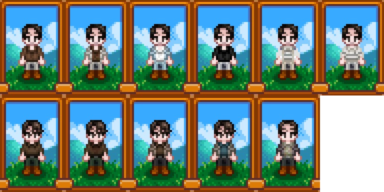 posty.pe/qiigsb

개인사용 목적으로 대진준기 스타듀밸리 리텍을 제작했습니다!!
더불어 사용할 목적으로 헤어+셔츠 파일을 배포하니 다들 즐거운 대준 귀농 라이프 즐기시길 바라요☺️☺️💕