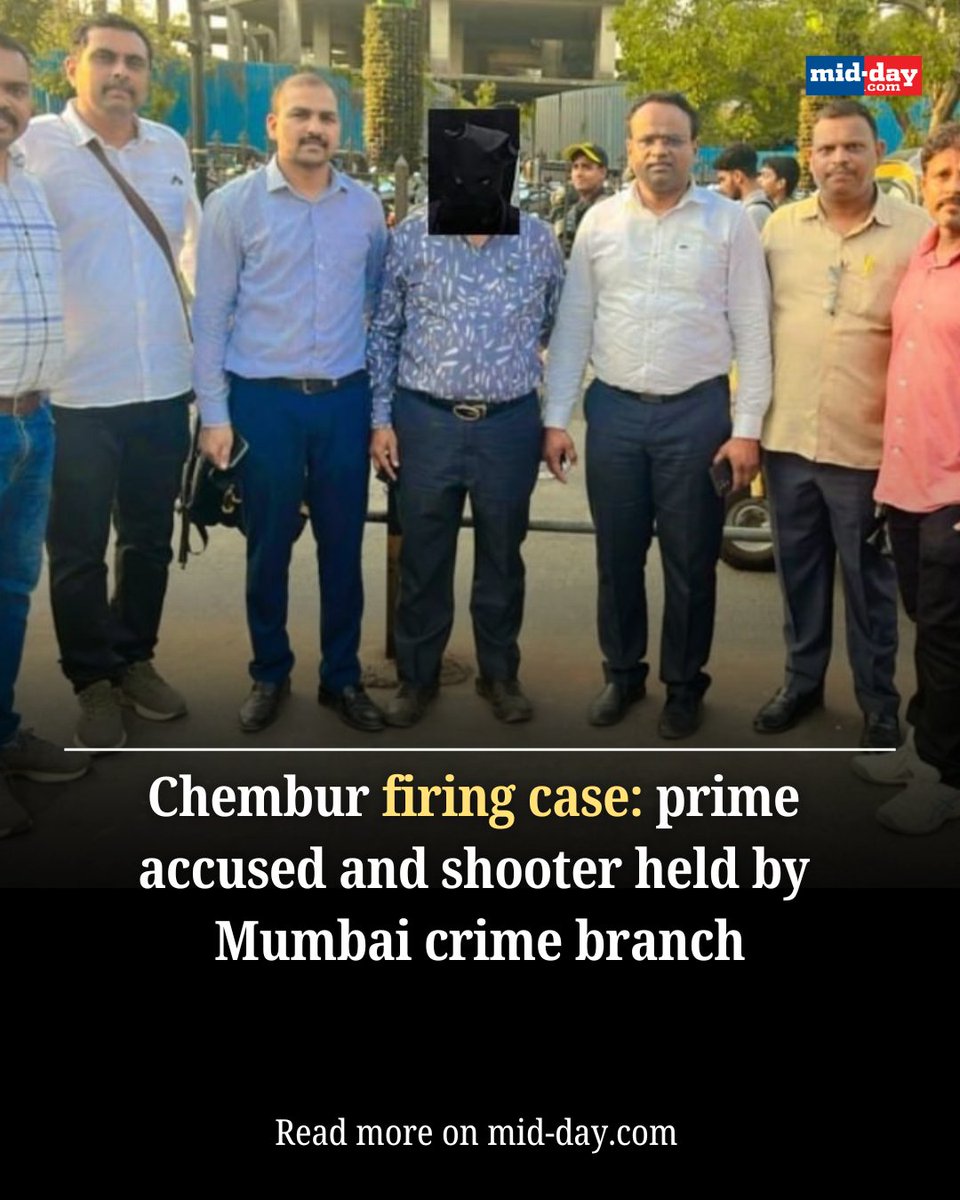 mid_day's tweet image. The prime accused and a shooter linked to the Chembur firing case—an attack targeting a Navi Mumbai builder—were arrested on Friday in separate operations conducted by the Mumbai Crime Branch and Zone 6 police.

Via: @journofaizan 

mid-day.com/mumbai/mumbai-…

#Chembur #Mumbai