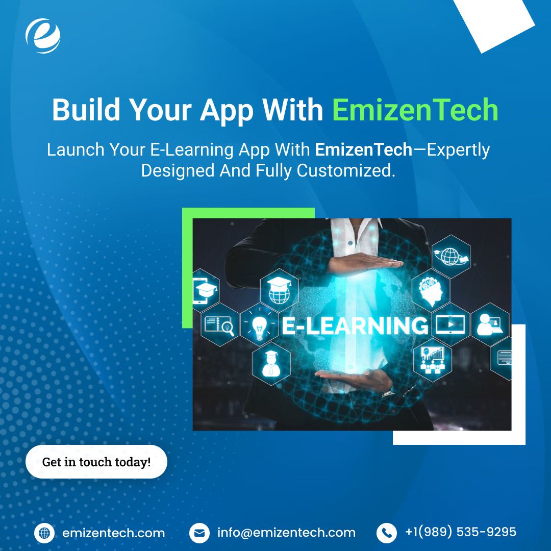 Emizen Tech (@emizentech) on Twitter photo Want to build an e-learning app?
Study anytime, anywhere with features like live classes, quizzes & progress tracking!
Let <a href="/EmizenTech/">Emizen Tech</a> turn your idea into a smart, user-friendly app.
#ELearningApp #EdTech #MobileLearning #AppDevelopment #OnlineEducation #EmizenTech Want to build an e-learning app?
Study anytime, anywhere with features like live classes, quizzes & progress tracking!
Let <a href="/EmizenTech/">Emizen Tech</a> turn your idea into a smart, user-friendly app.
#ELearningApp #EdTech #MobileLearning #AppDevelopment #OnlineEducation #EmizenTech