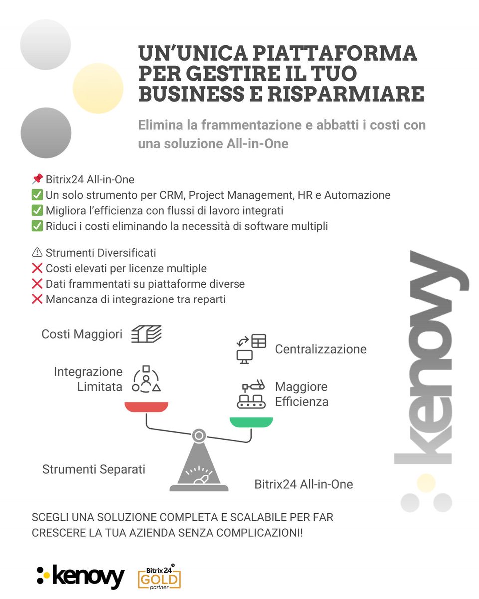 In un panorama competitivo, scegliere il CRM adatto non è solo una questione tecnica, ma una decisione strategica che può elevare le performance del team, semplificare i processi e massimizzare i risultati aziendali.
📖 Leggi di più qui: kenovy.com/bos6
