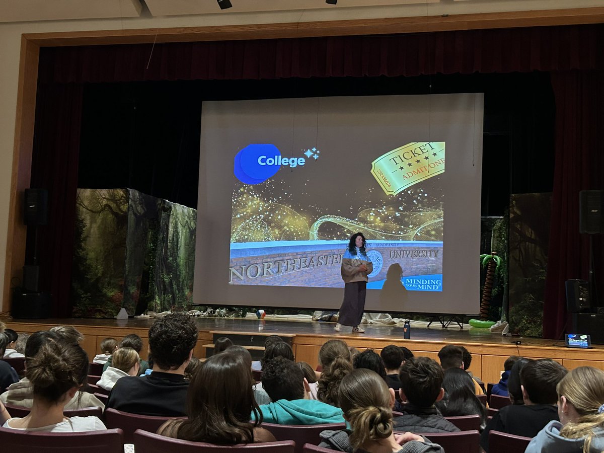 Mallory from “Minding your Mind” presenting to our student body in our third event in this year’s No Place for Hate series at Hale Middle School .