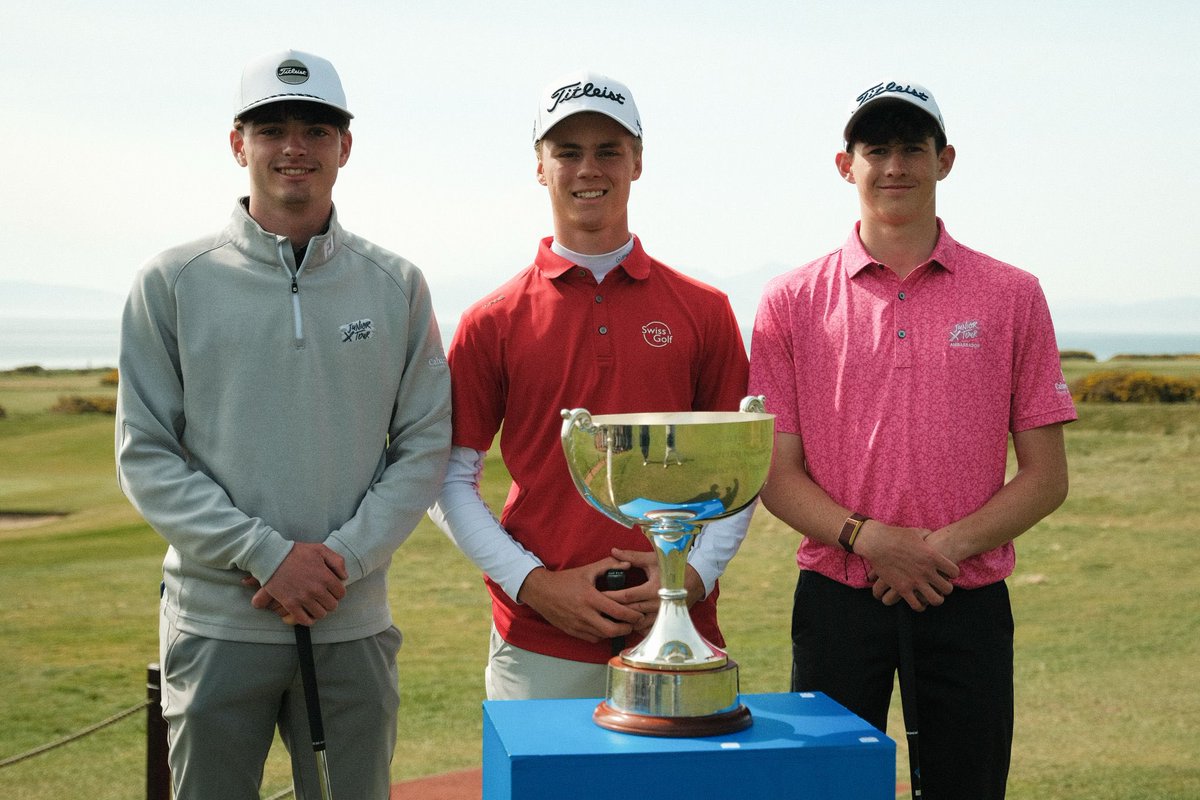 Scottish Boys’ Open - Day 3⛳️

🫧This is bubbling up nicely…..🫧

🏆 Our final group is on the course <a href="/theWKGC/">The West Kilbride Golf Club</a> 

🏆 Aidan Lawson, leader Miles Wennestam and Finlay Galloway (all pictured) going for glory along with the charging Oli Blackadder.

What a final round we have in